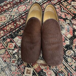 Lemaire Brown Calf Hair Loafers, excellent condition, worn 1 time